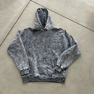 Gray Acid Wash Hoodie
